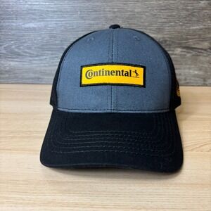 Continental Hat Cap Snap Back Gray Yellow Tires Racing Adjustable